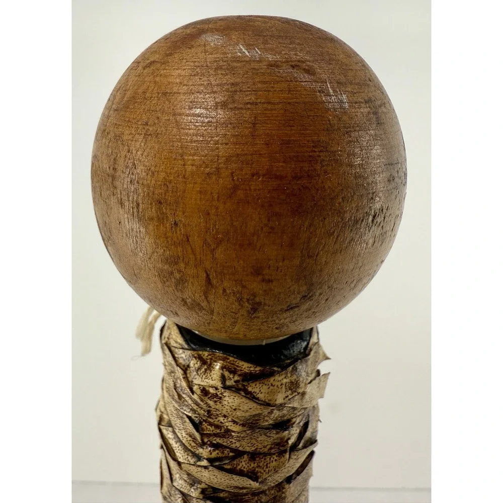 Vintage Italian Leather Covered‎ Bottle w Stopper Handcrafted Art Decor 13